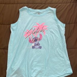 Women's Disney, stitch tank top blue